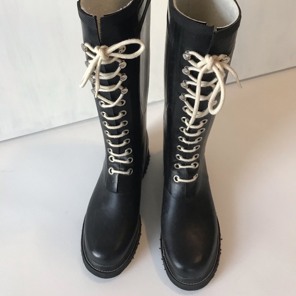 ilse jacobsen black rubber boot